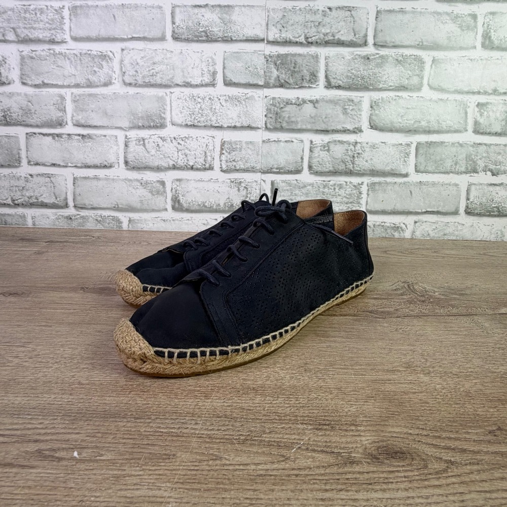 KMB Perforated Leather Lace‎ Up Espadrille Sneakers 39